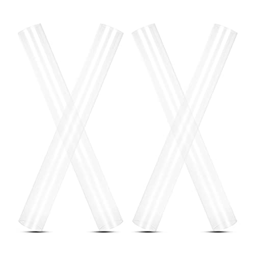 Image of 4PCS Rigid PETG Tube 50mm (2 inch) OD x 2mm Wall Thickness, 16.5 inch Length PC Rigid Round Clear Tubing Unbreakable Polycarbonate Tubing Chemical Resistant Clear Tube