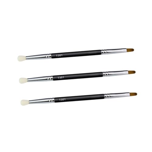 OATIPHO 3 Piezas Brocha de Maquillaje de Doble Cabeza para Corrector y Sombra de Ojos Utensilio Profesional de Cosméticos para y