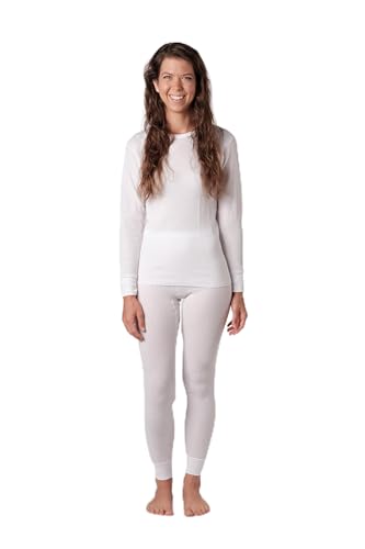 Indera Women's Warmwear Traditional Thermals Crew and Pant Set