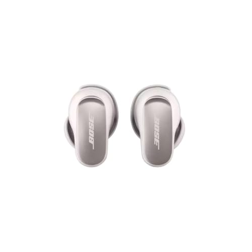 Bose QuietComfort Ultra True Wireless Bluetooth Adjustable Noise Cancelling Earbuds, Spatial Audio, Up to 6 Hours of Play Time, White Smoke Bundle with Alternate Sizing Kit