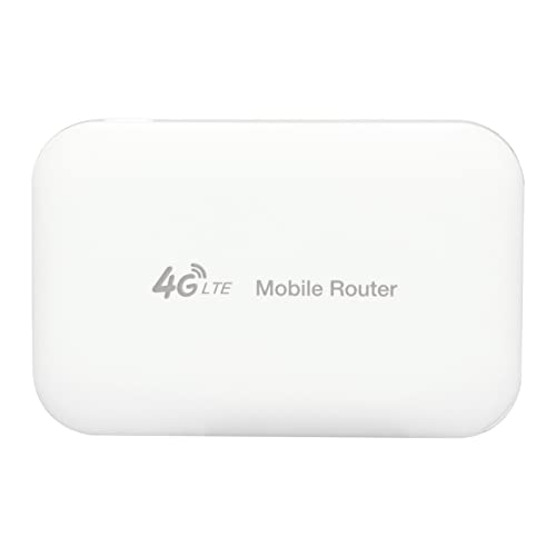 Image of 4G WiFi Hotspot Router, Portable Wireless Router with LED Screen and SIM Card Slot, for Smartphone Laptop Tablet PC (White)