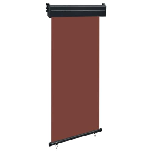 Tidyard Auvent latéral de Balcon 85x250 cm Marron Protection de l'intimité et Vent, Paravent Store latéral, Abri Solaire Extensible Brise Vue pour Extérieur, Balcon, Terrasse