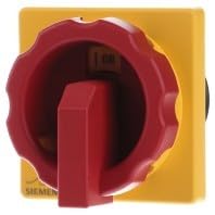 Commande rotative Siemens 3LD93443C jaune et rouge pour interrupteur