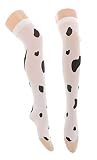 media vaca diomedes vida real Material: terciopelo. MEOWCOS Medias estampadas con estampado de vaca para mujer, calcetines de sobrerodilla, accesorio (talla única, patrón de vaca)