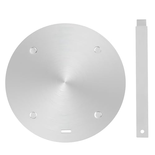 Adaptador para Inducción con Mango Extraíble, Placa Difusora de Calor de Acero Inoxidable, Compatible con Cafeteras y Ollas de 16 a 28 cm, Conversor para Cocinas Eléctricas y Gas (Plata, 28cm)
