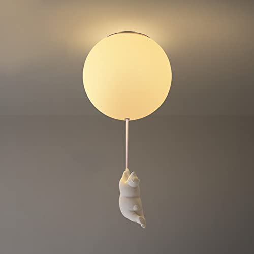 Abat-jour en verre crème anti-éblouissement pour plafonnier 3 lampes