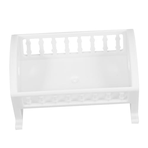SOPOTUTU Mini Culla in Miniatura Bianco per Casa delle Bambole Letto per Bambole Realistico e Versatile Mobili Decorativi per Cameretta Giocattolo Accessorio Paesaggio Mini Casa