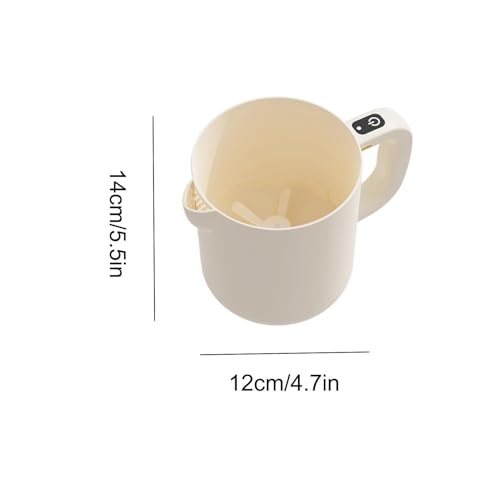 Batidora manual inalámbrica 2 en 1 con colador y bol de 1L para batir y lavar arroz 7