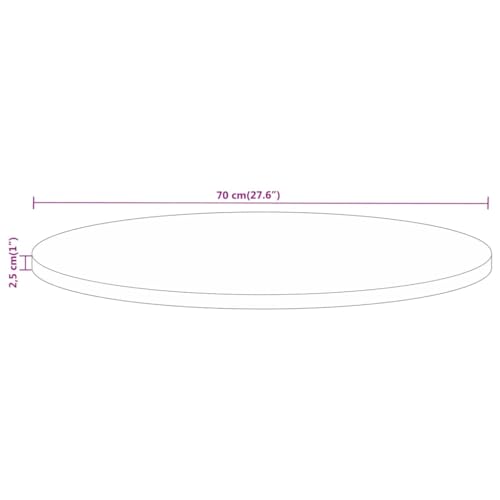 Plateau de table rond manguier Ø 70 cm pour salle à manger et bureau cosy