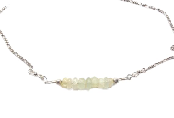 LKBEADS goshenite 3-4mm rondelle shape faceted cut gemstone beads 7 inch stacking bracelet with silver plated lock for unisex.#Code- LCBR-3267