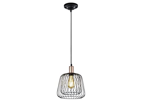 Suspension métal de qualité supérieure Trio Leuchten 300900102 noire 25cm