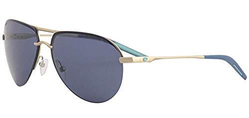 Costa Del Mar Men's Helo Polarized Aviator Sunglasses, Matte Champagne/Grey Polarized-580P, 61 mm