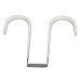 Klanata Double Sided Over Door Hooks - Plated High Manganese Steel with PVC Coating - Fits Standard 1.69 Inch Doors - 20 lbs Load Capacity - Set of 6 for Bathroom and Industrial Cubicles