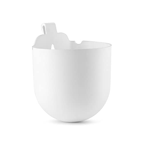 BLUME Bubble Small Wall Hanging Planters| Hanging Flower Pot, Hook Hanging Plastic Plant Pot Container Set For Indoor, Outdoor Living, Home, Gardening, Set Of 6 (White)