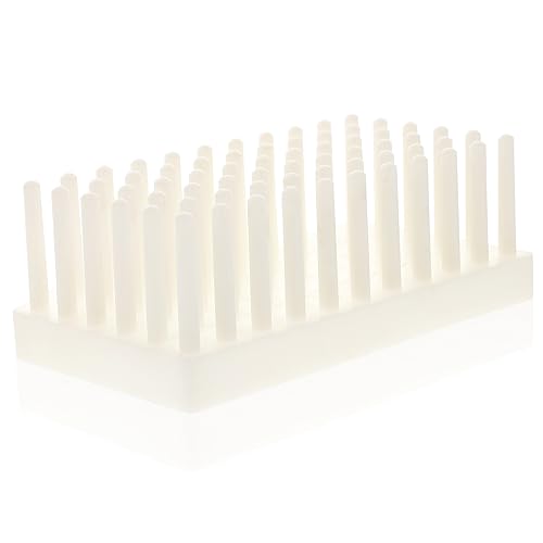SOLUSTRE 66-Piece Plastic Test Tube Rack Holder for Lab Stand Drying Rack Tube for Holder Lab Stand
