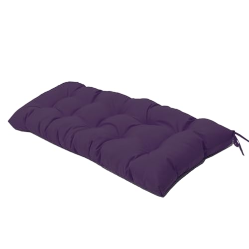 Image of QILLOWAY Outdoor Bench Cushion - 51x18x4 Inch Waterproof Patio Bench Cushion, Durable Bench Cushions for Outdoor Furniture, Replacement Outdoor Bench Cushions for Garden, Deck,Purple