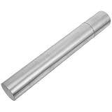 SOLUSTRE Tube de Rangement Cylindrique en Acier Inoxydable Argenté, Étanche et Multifonction pour Documents Importants et Certificats de Naissance, Capacité Large, pour Diverses Occasions