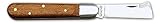 DUE BUOI 203L Coltello da Innesto per Mancini Professionale Alberi da Frutto e Giardinaggio Manico in Mogano e Lama in Acciaio al Carbonio Böhler K720