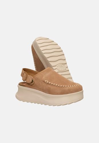 HEYDUDE Women's Delray Suede Tan Size 12, Platform Clog - image 6