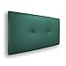 Silcar Home - Cabecero de Cama Tapizado en Polipiel con Hilera de Botones, Modelo Silvi (Verde, 90 cm) - Cabecero Acolchado - Cabezal Tapizado - Cabecero Original