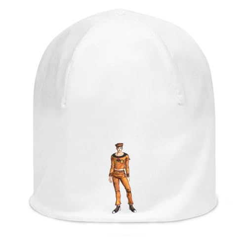 Bonnet anime 96 coton extensible blanc taille unique pour homme et femme