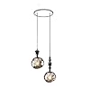 Modern Hanging Pendant Lights Sleek Minimalist Pendant Lighting Fixture for Dining Rooms Bedrooms Ceiling Hanging Light Contemporary(Natural Light,2lamps)