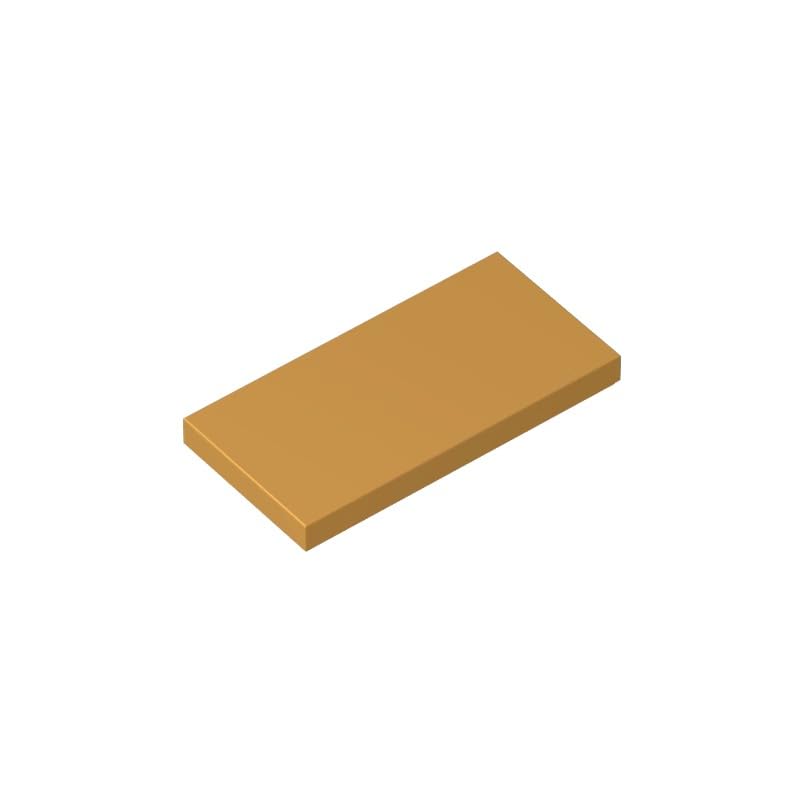 XYEIUGO Gobricks 87079 Foundation Plate Tile 2x4 with Groove 50 Pieces GDS-614 Building Blocks Color:Pearl Gold