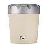 S'well Stainless Steel Ice Cream Chiller, 16oz, Vanilla, Triple Layered Vacuum Insulated Container Keeps Ice Cream Frozen For Up To Four Hours, BPA Free