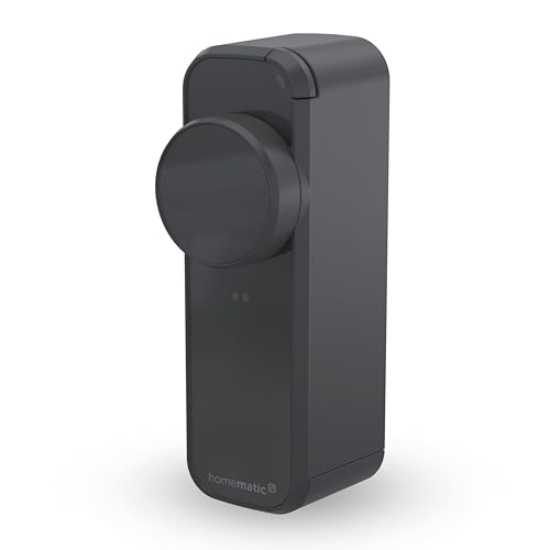 Homematic IP Türschlossantrieb pro anthrazit Smart Home permanente Türüberwachung Smart Lock elektronisches Türschloss einfach nachrüsten Tür steuern per App Alexa & Google Home 162500A0