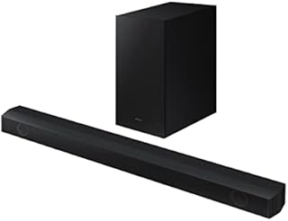 Samsung B550 Soundbar Speaker (2022) - 2.1ch Surround Sound Audio With 5 Speakers, 250W Bass, Virtual DTS:X, Wireless Subwoofer And Adaptive Sound Lite And Night And Voice Enhancement Mode