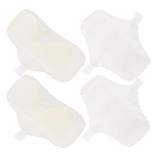 BAZEITFLOW Compresas de Tela Menstruales Lavables 18 CM Algodón Transpirable y Capa 4 Unidades 2 Borde de Encaje 2 Lisas para Protección Femenina Reutilizable y Uso Diario
