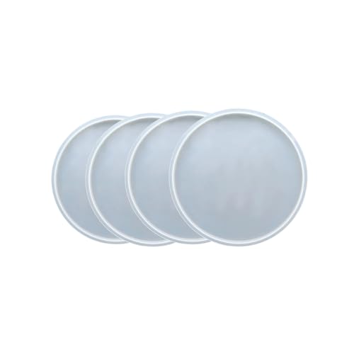 Image of R H Lifestyle Silicone Moulds - Round Resin Coaster Mould Set of 4, 4 Inch