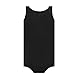 Landofgenie Männer ärmellos Vest Bodysuit Einteiliger Pyjama Baumwoll-Onesie Strampler für Erwachsene Schwarz XL
