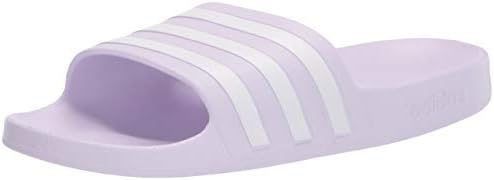 adidas Women's Adilette Aqua Slides Sandal, Clear Lilac/White/Clear Lilac, 10