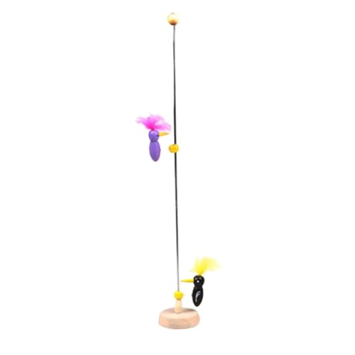 shamjina Funny Pecking Bird on A Pole, Practical Wooden Bird Pole Toy, 2 Birds