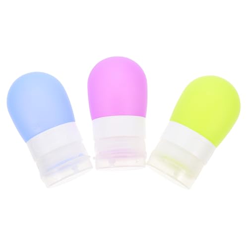 HEALEEP 旅行用トイレタリー容器 3個セット 38ml シリコン製 漏れ防止構造 小型軽量 携帯用 旅行 トイレタリーボトル ローション シャンプー シャワージェル対応