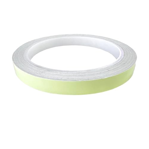 8M x 1CM Ruban Autocollant Fluorescent Lumineux Vert Brillant,Glow in The Dark Tape,Bande Fluorescente Autocollante,Ruban Adhésif Photoluminescent Imperméable, Amovible et Non Toxique