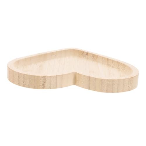 VANZACK 心形木製サービングトレイ 大容量軽量食器皿 キャンディー ド ーツ対応 ホームデコレーション用デザートプレート