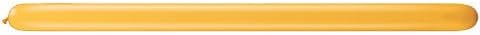 Qualatex 43942 260QGOLDENROD100CT Modelling or Twisting Balloons, 260Q GOLDENROD 100CT