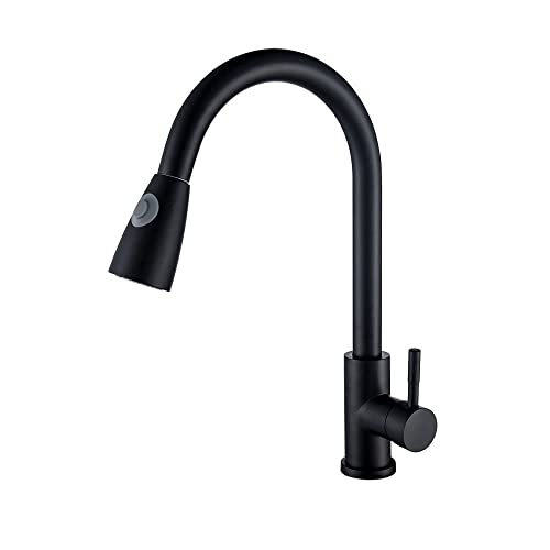 Grifo de Cocina Giratorio 360°,Grifos Cocina Fregadero, Grifo Cocina Extraible, Grifo Acero Inoxidable con Control de Agua Fría y Caliente, para Fregadero Cocina, 2 Modos Rociado (Fría y Caliente) Cover