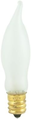 25 Pack Bulbrite 404307-7.5 Watt Frost Dimmable CA5 Shaped Candelabra (E12) Base Incandesce, Frost