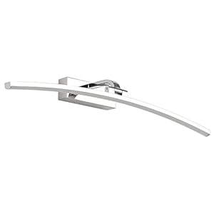 YHTlaeh LED Spiegellampe 16W Schwarz Chrom 60cm