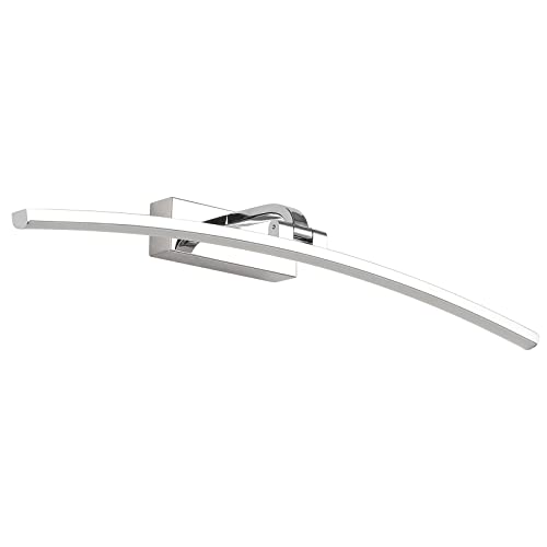 YHTlaeh LED Spiegellampe 16W Schwarz Chrom 60cm