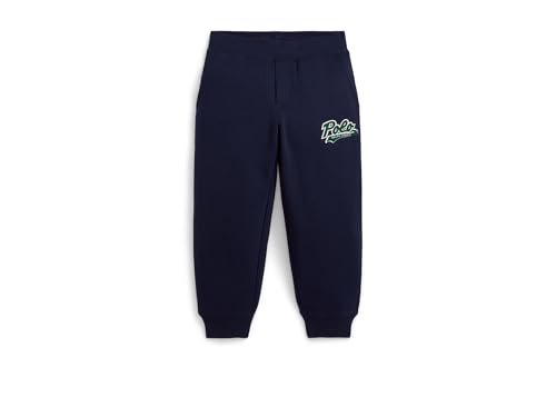 POLO RALPH LAUREN Boys Logo Fleece Jogger Pants (Toddler/Little Kid), Refined Navy, 6, Little Kid
