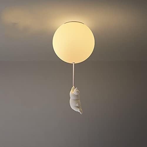 Cute Cartoon Bear LED Ceiling Light - Warm Hanging Lamp for Bedroom & Living Room Decor - Perfect for Kids' Rooms and Play Areas