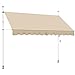 Yaheetech Store Banne Rétractable et Manuel, Auvent Réglable en Hauteur et en Inclinaison, Store Banne Télescopique pour Terrasse, Balcon, Jardin, Restaurant, Café 300 x 120 cm/Beige