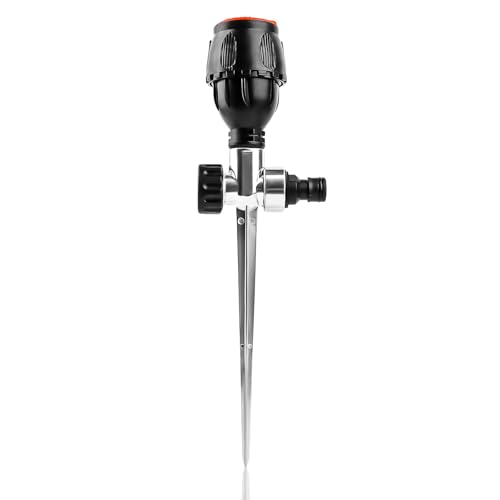 PBUSPU Aspersores de Riego Cesped, Regador Riego Flexible a Sector 360°,spersor de Agua Automático Ajustables, Aspersor de Césped Rociador, para Manguera de Jardín, Yardas, Plantas, Flores