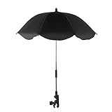  Parasol Poussette Universelle Anti Uv 50+, Ombrelle Pour Poussette Bebe, Pare Soleil Bebe Avec Pince Réglable Et Bras Flexible À 360° Pour Landau Poussette,Vélo,Fauteuil Roulant,Plage