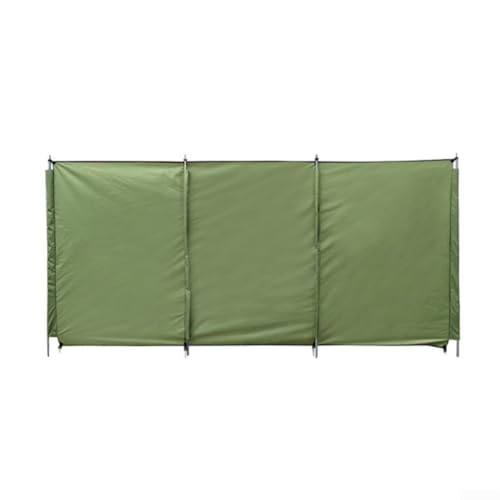 Pantalla cortavientos para camping, tamaño desplegado, 30 x 140 cm, tela Oxford, bloqueador de viento portátil con varillas de apoyo para playa, picnic, barbacoa, senderismo