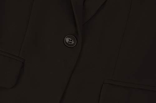 Mintlimit Women's Open Front Blazer Casual 3/4 Ruched Sleeve Jacket With Pocket (Black - Size 2Xl) #TOP7